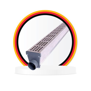 مجرى تصريف المياه ستانلس مقاوم للصدأ طول 1م عرض 10سم