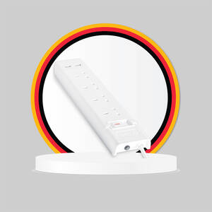 وصلة طاقة بـ 4 مقابس و منفذين USB للشحن السريع كيبلات 1.5 ملم طول 3 متر ، قابس قوة 13 امبير مع زر حماية من الحمل الز ائد لسلامتكم